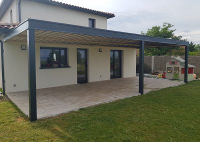 Pergola bois habillée d'aluminium à Villefranche sur Saône